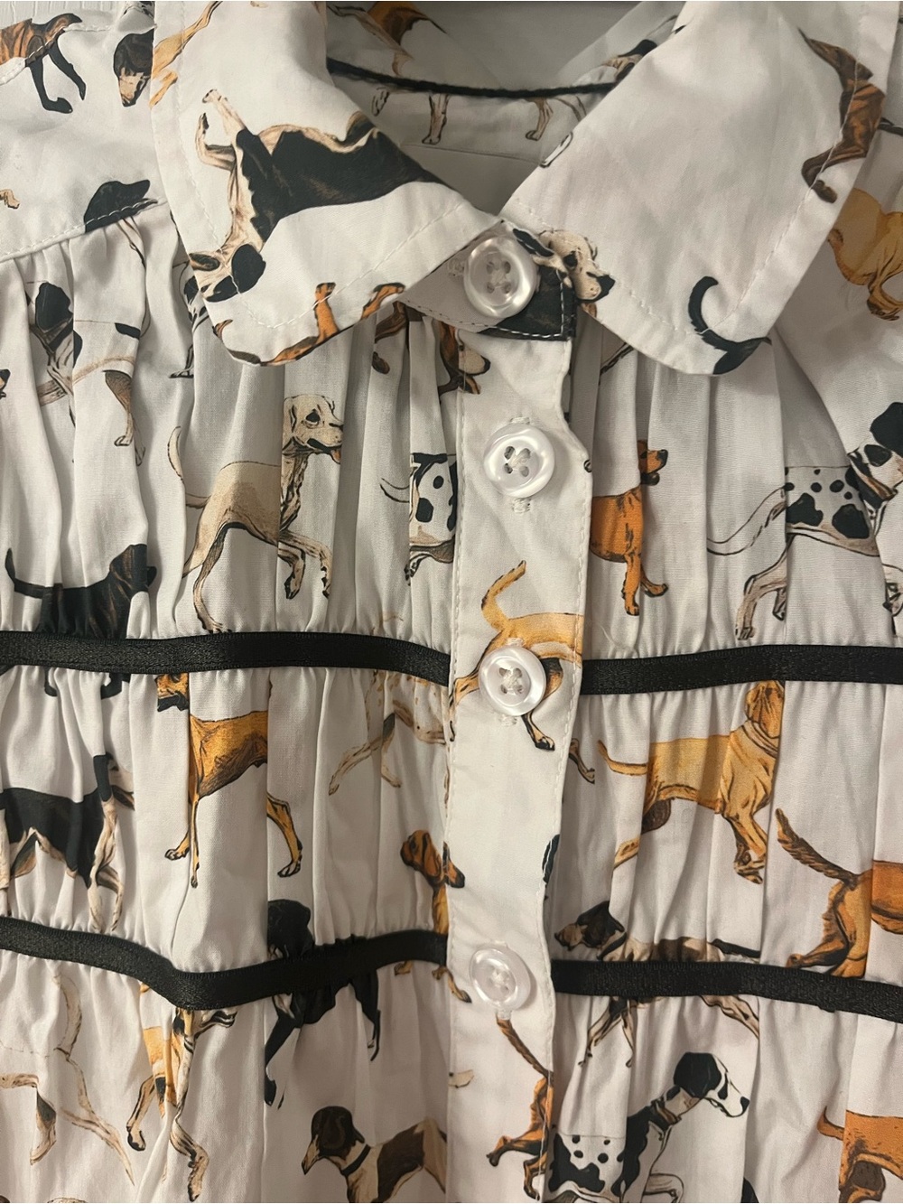 Maeve Horse Print Button-Up Top - Picture 2 of 3